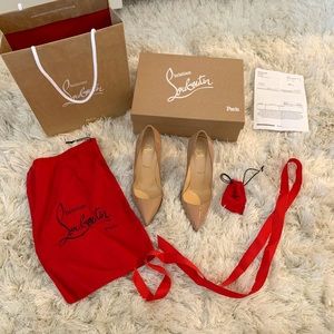 Christian Louboutin Pigalle 120 Patent Calf Nude